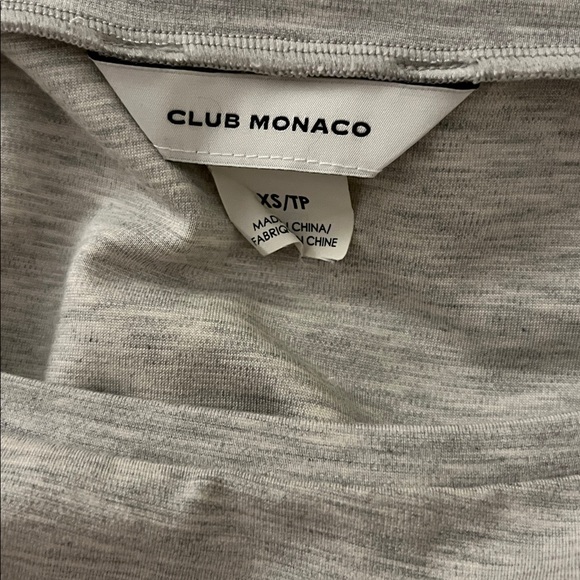 Club Monaco Light Gray Sweatshirt with White Drawstring Hem - Picture 10 of 11